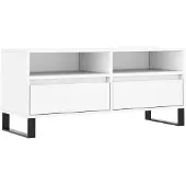 vidaXL Armoire TV blanche 100x34,5x44,5 cm Bois composite