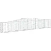 vidaXL Gabion avec arc surélevé 400x30x60/80 cm Fer galvanisé