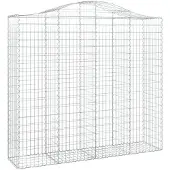 vidaXL Panier de gabion incurvé 200x50x180/200 cm fer galvanisé