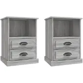 vidaXL Tables de chevet 2 pcs sonoma gris 43x36x60 cm