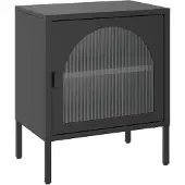 vidaXL Table de chevet noir 50x35x60 cm verre et acier