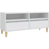 vidaXL Armoire TV blanche 100x34,5x44,5 cm Bois composite