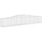 vidaXL Gabion avec arc surélevé 400x50x60/80 cm Fer galvanisé