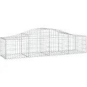 vidaXL Gabion avec arc surélevé 200x50x40/60 cm Fer galvanisé