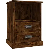 vidaXL Table de chevet chêne fumé 43x36x60 cm
