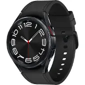 Samsung Galaxy Watch6 Classic - 43 mm - montre intelligente avec bracelet - cuir Eco hybride - noir - taille du bracelet : S/M - écran 3.33 cm (1.3")