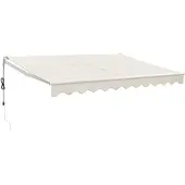 vidaXL Store électrique à manivelle Crème 3,5x2,5 m