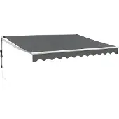 vidaXL Store électrique à manivelle Anthracite 3,5x2,5 m