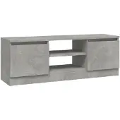 vidaXL Armoire TV avec porte gris béton 102x30x36 cm