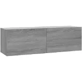 vidaXL Armoire TV murale Gris Sonoma 100x30x30 cm Bois composite