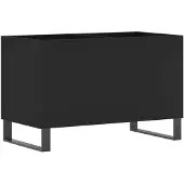 vidaXL Armoire à plateaux noire 74,5x38x48 cm Bois composite