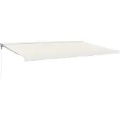 vidaXL Auvent rétractable Crème 5x3 m Tissu et aluminium