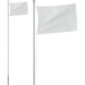 vidaXL Mât de drapeau divisible argenté 6,23 m aluminium