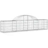 vidaXL Gabion avec arc surélevé 200x30x40/60 cm Fer galvanisé