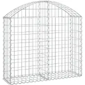 vidaXL Gabion avec arc surélevé 100x30x80/100 cm Fer galvanisé