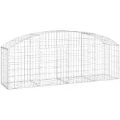 vidaXL Gabion avec arc surélevé 200x50x60/80 cm Fer galvanisé