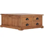vidaXL Table basse 68 x 68 x 30 cm teck massif