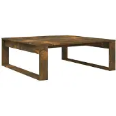 vidaXL Table basse chêne fumé 100x100x35 cm bois composite