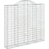 vidaXL Gabion avec arc surélevé 200x30x180/200 cm Fer galvanisé