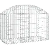 vidaXL Gabion avec arc surélevé 100x50x60/80 cm Fer galvanisé