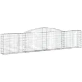vidaXL Gabion avec arc surélevé 400x30x80/100 cm Fer galvanisé