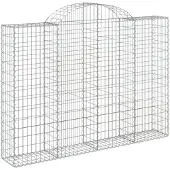 vidaXL Gabion avec arc surélevé 200x30x140/160 cm Fer galvanisé