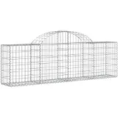 vidaXL Gabion avec arc surélevé 200x30x60/80 cm Fer galvanisé