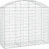 vidaXL Gabion avec arc surélevé 150x50x120/140 cm Fer galvanisé