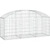 vidaXL Gabion avec arc surélevé 150x50x60/80 cm Fer galvanisé