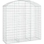vidaXL Gabion avec arc surélevé 150x50x140/160 cm Fer galvanisé