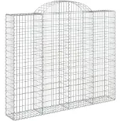 vidaXL Gabion avec arc surélevé 200x30x160/180 cm Fer galvanisé