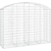 vidaXL Gabion avec arche haute 200x50x140/160 cm Fer galvanisé