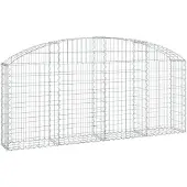 vidaXL Gabion avec arc surélevé 200x30x80/100 cm Fer galvanisé