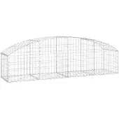 vidaXL Gabion avec arc surélevé 200x50x40/60 cm Fer galvanisé