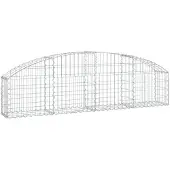 vidaXL Gabion avec arc surélevé 200x30x40/60 cm Fer galvanisé