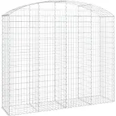 vidaXL Gabion avec arche haute 200x50x160/180 cm Fer galvanisé