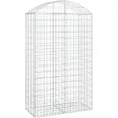 vidaXL Gabion avec arc surélevé 100x50x160/180 cm Fer galvanisé
