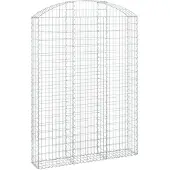vidaXL Gabion avec arc surélevé 150x30x200/220 cm Fer galvanisé