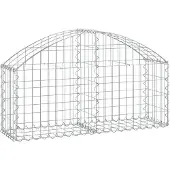 vidaXL Gabion avec arc surélevé 100x30x40/60 cm Fer galvanisé