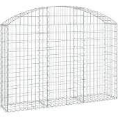 vidaXL Gabion avec arc surélevé 150x30x100/120 cm Fer galvanisé