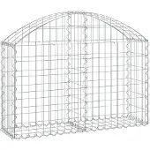 vidaXL Gabion avec arc surélevé 100x30x60/80 cm Fer galvanisé
