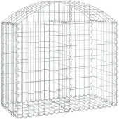 vidaXL Gabion avec arc surélevé 100x50x80/100 cm Fer galvanisé