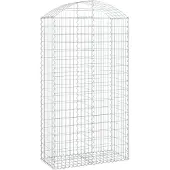 vidaXL Gabion avec arc surélevé 100x50x180/200 cm Fer galvanisé