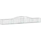 vidaXL Gabion avec arc surélevé 400x50x40/60 cm Fer galvanisé