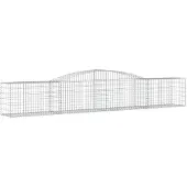 vidaXL Gabion avec arc surélevé 400x50x60/80 cm Fer galvanisé