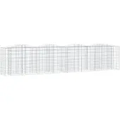 vidaXL Gabion haut-relief avec arche haute 400x50x100 cm Fer galvanisé