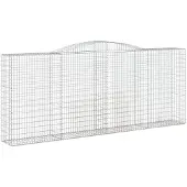 vidaXL Gabion avec arc surélevé 400x50x160/180 cm Fer galvanisé