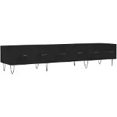 vidaXL Armoire TV noire 150x36x30 cm Bois composite