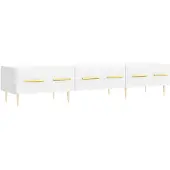 vidaXL - Meuble TV - 150x36x30 - cm - fait main - bois - blanc