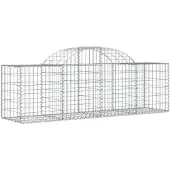 vidaXL Gabion avec arc surélevé 200x50x60/80 cm Fer galvanisé